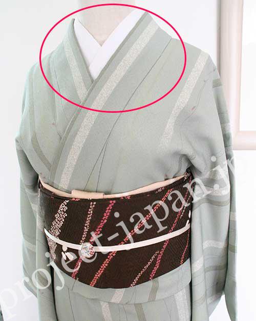 Collar of juban prevents kimono from adhering sweat and sebum or others (cosmetics etc.) to kimono.  Sleeves and hem do as well.