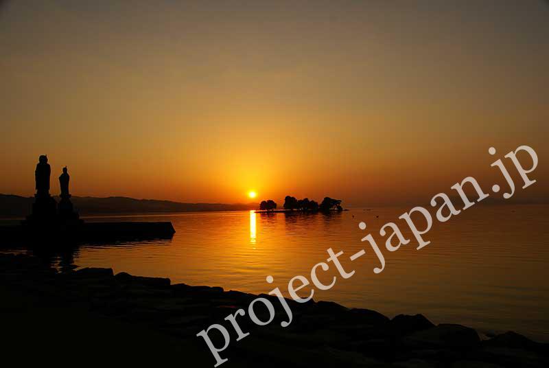 The Shinji Lake, the biggest lake in Shimane pref.